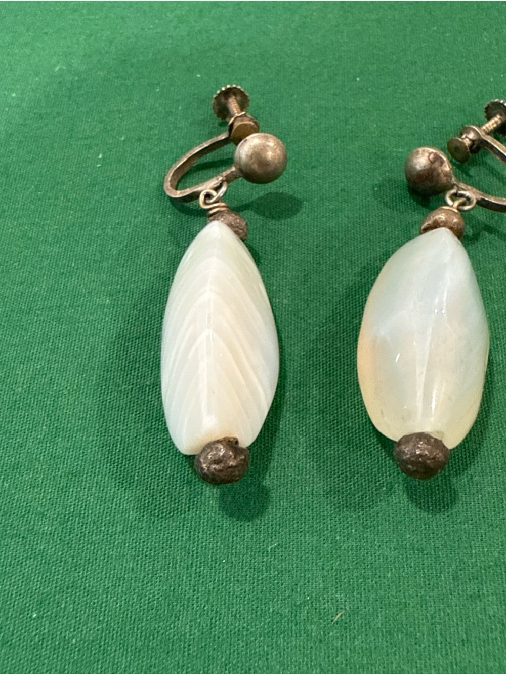 Elegant White Bead Drop Clip-On Earrings - Neutral Women Jewelry 125B